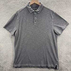 Banana Republic Men’s L Vintage Gray Polo Shirt 100% Cotton Short Sleeve Casual